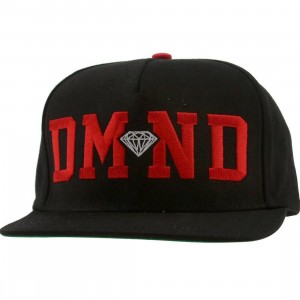 Diamond Supply Co DMND Snapback Cap (black / red / white)