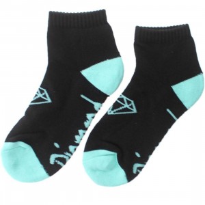 Diamond Supply Co 3 Pack O.G. Low Cut Socks (black / diamond blue) 1S