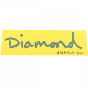 Diamond Supply Co O.G. Script Sticker (yellow / green)