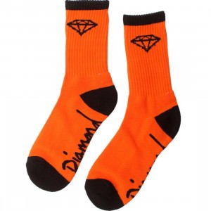 Diamond Supply Co 3 Pack O.G. High Cut Socks (orange / black) 1S