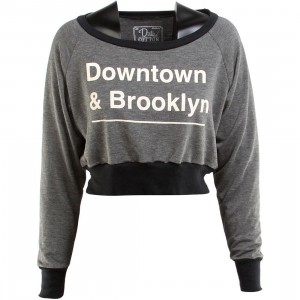 Dirty Cotton Scoundrels Women Downtown And Brooklyn Crop Pullover Sweater (gray / heather / charcoal)