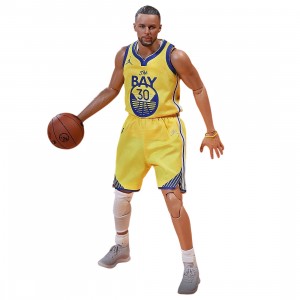 NBA x Enterbay Golden State Warriors Stephen Curry Real Masterpiece 1/6 Scale Figure (yellow)