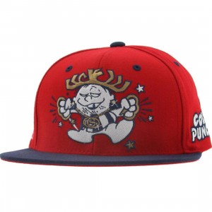 Gold Punch Starter Snapback Cap (red / navy)
