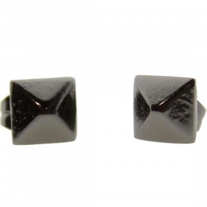 Han Cholo Medium Spike Stud Earrings - Shadow Series (gunmetal)