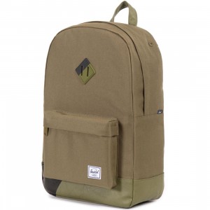 Herschel Supply Co Heritage Backpack (tan / army / black print)