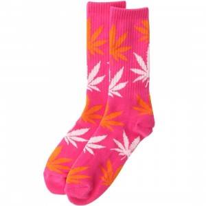 HUF Plantlife Crew Socks (pink / orange) 1S