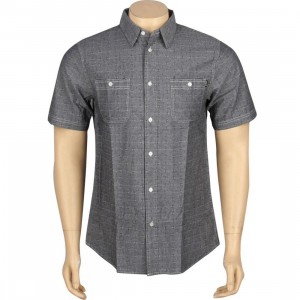 HUF Firefly Woven Short Sleeve Shirt (black)