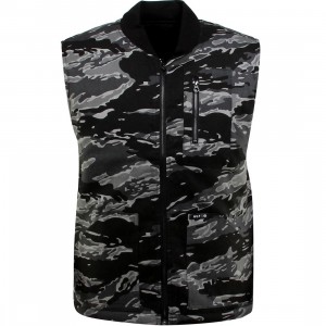 HUF Tiger Camo Reversible Vest Jacket (black / camo / rev)