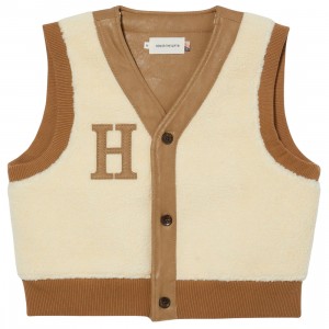 Honor The Gift Women Bonded Vegan Leather Vest (sand)