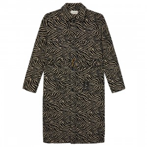 Honor The Gift Women Zebra Trench Jacket (black / zebra)