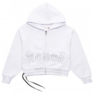 Honor The Gift Women Reversed Honoree Zip Up Hoody (white)