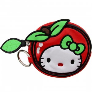 Hello Kitty Apple Face Coin Bag (red / green / white)