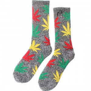 HUF x Snoop Dogg Plantlife Crew Socks (black heather) 1S