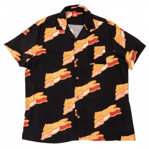 Ice Cream Men Base Short Sleeve Woven Shirts (black)