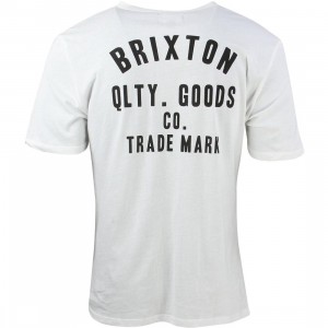 Brixton Men Woodburn Henley Tee (white / off white)