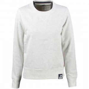 New Balance Women Crewneck Sweater (gray / sea salt heather)