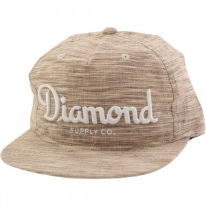 Diamond Supply Co Champagne Snapback Cap (brown)