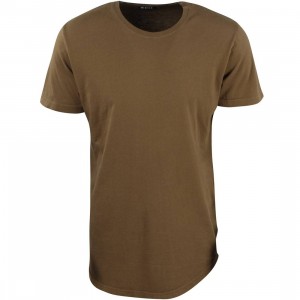 BAIT Men Premium Scallop Tee - Made In Los Angeles (olive / military)