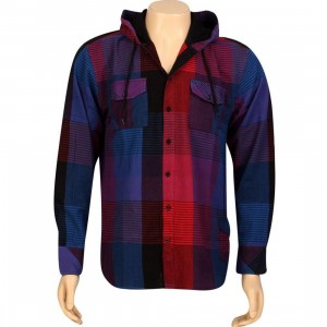 JSLV Hoodlum Woven Long Sleeve Shirt (royal / red)
