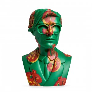 Kidrobot Andy Warhol 12 Inch Dollar Sign Bust Vinyl Art Sculpture (green)