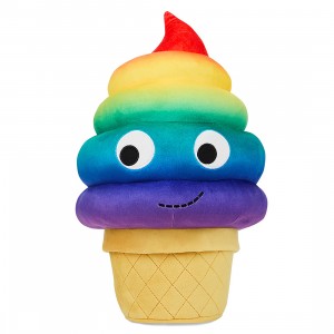 Kidrobot Yummy World Rainbow Soft Serve Sally Ice Cream Cone Plush (purple)