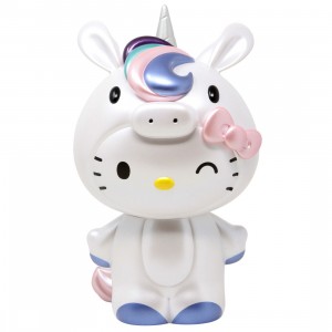 Kidrobot x Sanrio Hello Kitty Unicorn Pastel Pearl Edition 8 Inch Vinyl Art Figure (white)