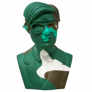 Kidrobot Andy Warhol 12 Inch The Bust Green Camouflauge Edition Vinyl Art Sculpture (green)