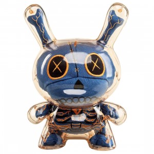 Kidrobot Gashadokuro Midnight Edition 8 Inch Plush Guts Dunny Art Figure (blue)