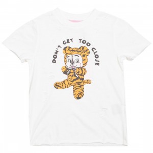 Lazy Oaf Women Don't Get Too Close Tee (white)