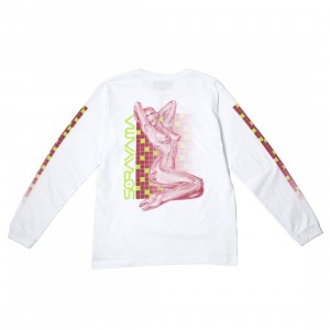 Medicom x SYNC x Hajime Sorayama Men Sexy Robot 02 Long Sleeve Tee (white / burgundy)