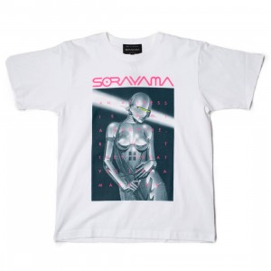 Medicom x SYNC x Hajime Sorayama Men Sexy Robot 01 Tee (white / dark green)