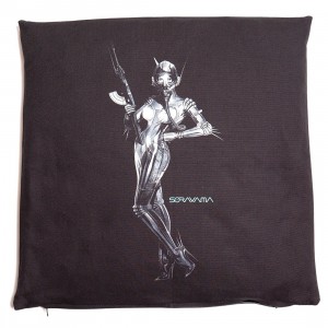 Medicom x SYNC x Hajime Sorayama Command Square Cushion (black)