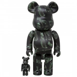 Medicom The British Museum The Gayer-Anderson Cat 100% 400% Bearbrick Figure Set (olive)