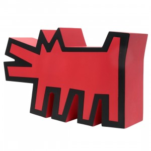 Medicom Keith Haring Barking Dog Original Ver. Statue (red)