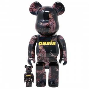 Medicom Oasis Knebworth 1996 Noel Gallagher 100% 400% Bearbrick Figure Set (black)