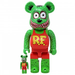 Medicom Rat Fink 100% 400% Bearbrick Figure Set (green)