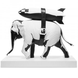 Medicom x SYNC Brandalism Elephant With Bomb Original Ver. Statue (black)