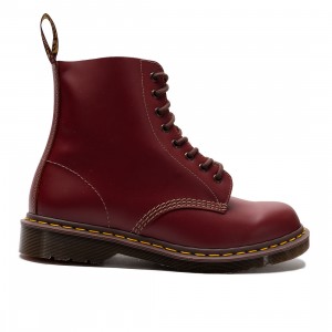 Dr. Martens Men 1460 Vintage Made In England Lace Up Boots (red / oxblood quilon)