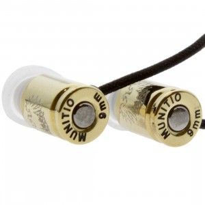 Munitio SITi G 001 Nine Millimeter Bullet Earphones (gold)