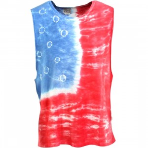 Obey Women Free Fallin Tank Top (blue / white / red / americana)