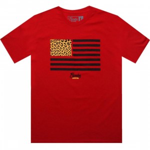 Popular Demand Cheetah Flag Tee (red)