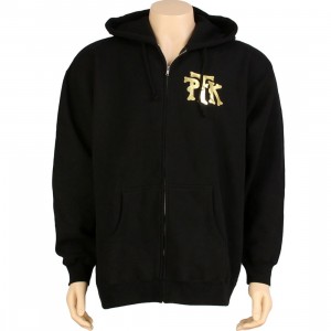 Playing For Keeps Foil Logo Zip Up Hoody (black)