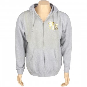 Playing For Keeps Foil Logo Zip Up Hoody (heather)