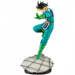 Kotobukiya ARTFX J Dragon Quest The Adventure Of Dai Popp Statue With Bonus Face Part And Gomechan (green)
