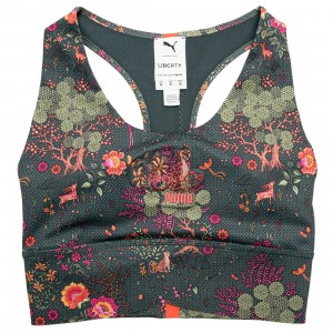 Puma x Liberty Women Forever Luxe Bra (green / green gables / aop)