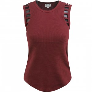 RVCA Women Junip Top (burgundy / truffle)