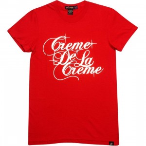 Sneaktip Womens Creme De La Creme Tee (red / gold foil)