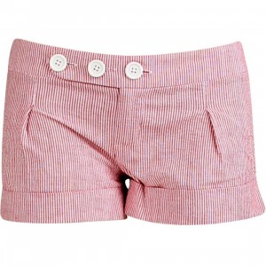 Stussy Womens Cuffed Girl Shorty Shorts (red)