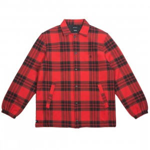10 Deep Men Flannel Coaches Jacket (red)