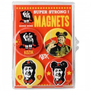 Mao Set Of 4 Magnets - Kozik (red / yellow)